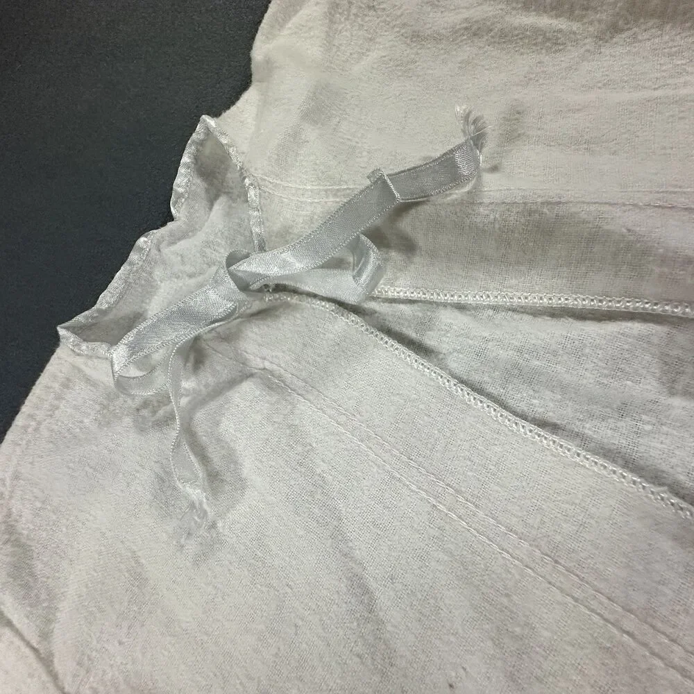 3 VTG Antique Baby Infant Bathrobe Robes Sleep Nightgown White Satin Ribbon Ties